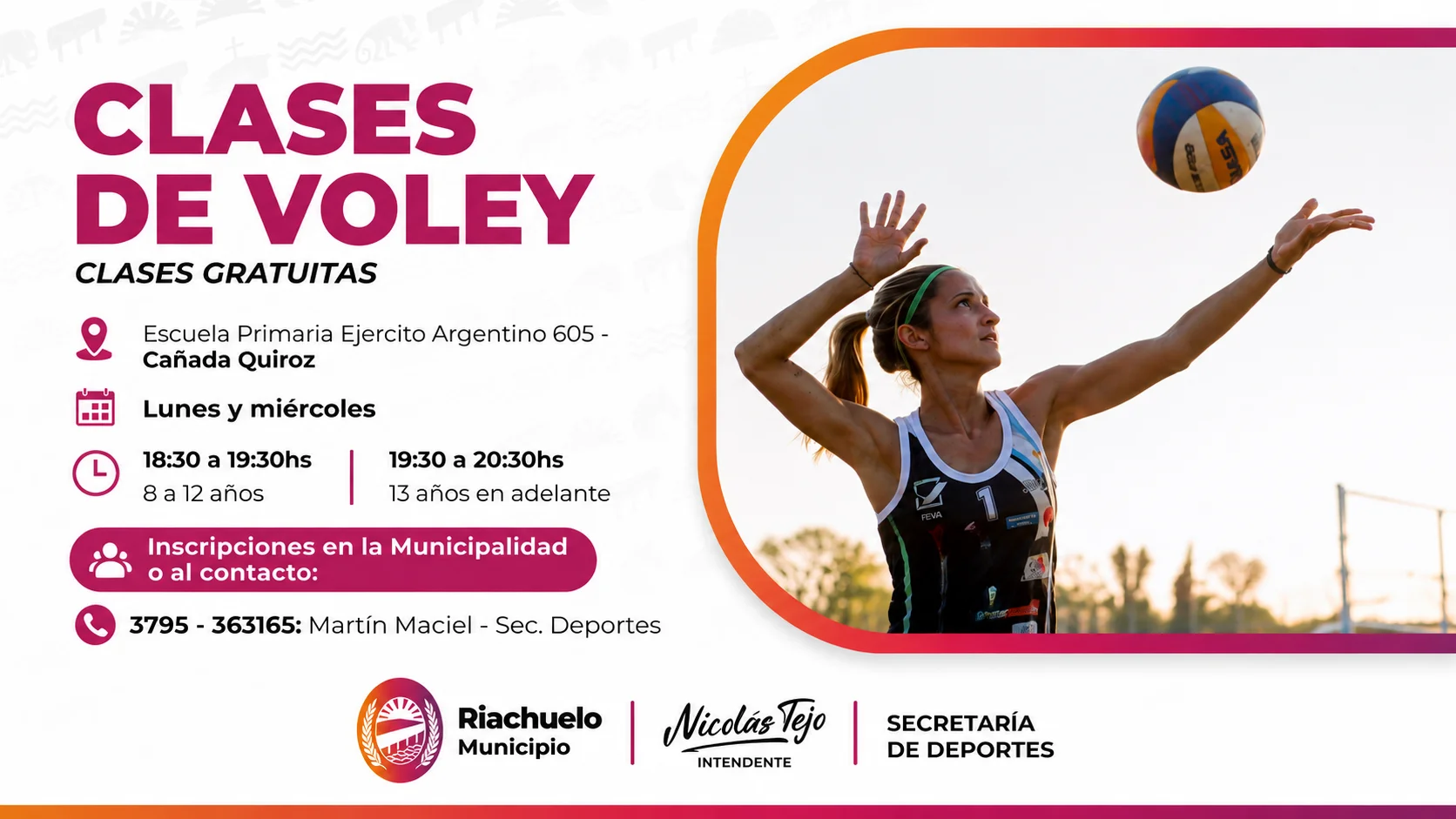 Inscripciones abiertas para las clases gratuitas de vóley